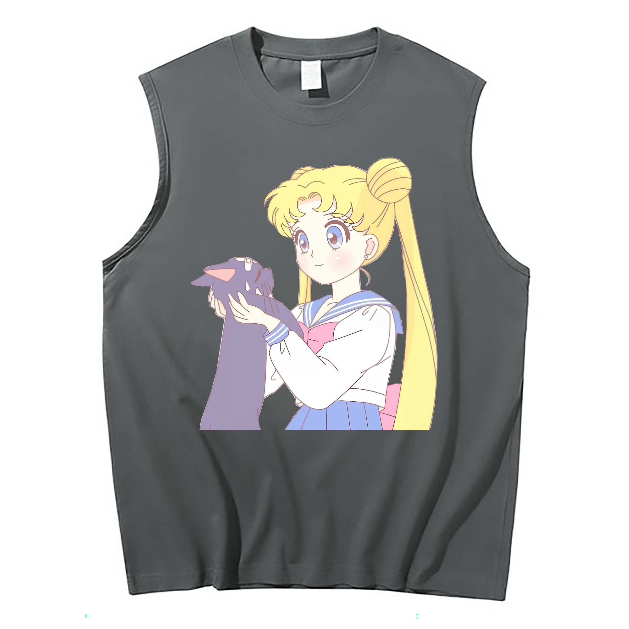 （画像用） 美少女戦士セーラームーン 愛野 美奈子 あいの みなこ Sailor Moon Aino Minako コットン100％タンクトップ（フロントプリント）
